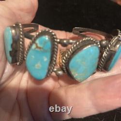 Vintage Native American Sterling Turquoise Bracelet