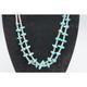 Vintage Native American Style 2 Strand Turquoise Nugget Heishi Bead Necklace