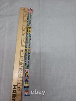 Vintage Native American Style Beaded jewelry Necklace Cerca 1970s