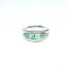 Vintage Native American Style Channel Inlay Sterling Silver Turquoise Ring 7.75