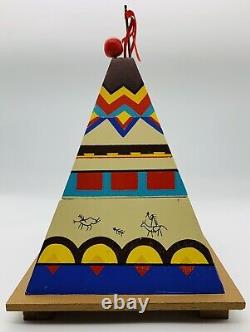 Vintage Native? American Style? Musical TeePee Jewelry Box? Indian Love Call