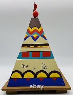 Vintage Native? American Style? Musical TeePee Jewelry Box? Indian Love Call