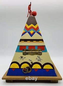 Vintage Native? American Style? Musical TeePee Jewelry Box? Indian Love Call