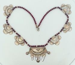 Vintage Native American Style Sterling Silver Necklace Size 16