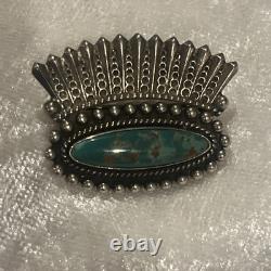 Vintage Native American Turquoise Brooch