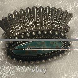 Vintage Native American Turquoise Brooch
