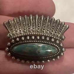 Vintage Native American Turquoise Brooch