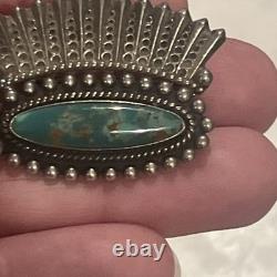 Vintage Native American Turquoise Brooch