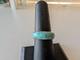 Vintage Native American Turquoise Channel Inlay Ring Sz 7 Sterling Silver Zuni
