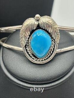 Vintage Native American Turquoise Feather Necklace Set Artisan Signed Yazzie