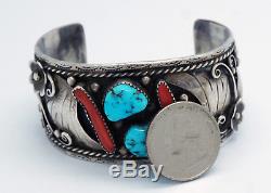 Vintage Native American Turquoise Jewelry Lot Bracelet Ring Necklce Pin Navajo