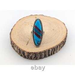 Vintage Native American Turquoise Ring Navajo Signed Kee Brown Jewelry Sz 9