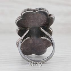 Vintage Native American Turquoise Ring Sterling Silver Navajo Jewelry Size 7.5