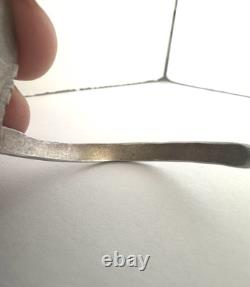 Vintage Native American Turquoise Sterling Silver Cuff Bracelet 6-1/4 #313
