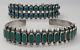 Vintage Native American Turquoise Sterling Silver Cuff Needlepoint Bracelet Lot