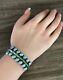 Vintage Native American Turquoise Sterling Silver bracelet Gilbert Tom