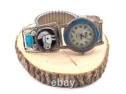 Vintage Native American Watch Tip Band Zuni Jewelry Signed Isabel Simplicio