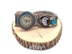 Vintage Native American Watch Tip Band Zuni Jewelry Signed Isabel Simplicio