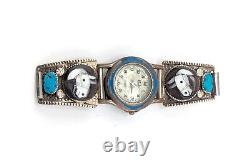 Vintage Native American Watch Tip Band Zuni Jewelry Signed Isabel Simplicio