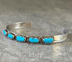 Vintage Native American ZUNI CHEAMA Turquoise Sterling silver Bracelet