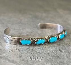 Vintage Native American ZUNI CHEAMA Turquoise Sterling silver Bracelet