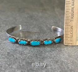 Vintage Native American ZUNI CHEAMA Turquoise Sterling silver Bracelet