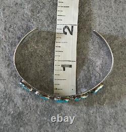 Vintage Native American ZUNI CHEAMA Turquoise Sterling silver Bracelet