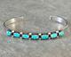 Vintage Native American ZUNI Carved Turquoise Sterling silver Bracelet