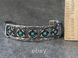 Vintage Native American ZUNI E&C WASETA Turquoise Sterling silver Bracelet