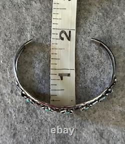 Vintage Native American ZUNI E&C WASETA Turquoise Sterling silver Bracelet