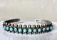 Vintage Native American ZUNI HANDCUT Turquoise Snake eye Sterling Bracelet 18g