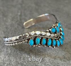 Vintage Native American ZUNI NELSON HARRY Turquoise Sterling silver Bracelet
