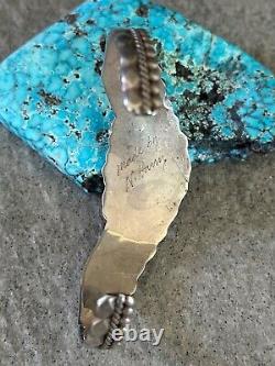 Vintage Native American ZUNI NELSON HARRY Turquoise Sterling silver Bracelet