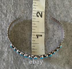 Vintage Native American ZUNI NELSON HARRY Turquoise Sterling silver Bracelet