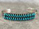 Vintage Native American ZUNI Needlepoint Turquoise Sterling silver Bracelet