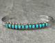 Vintage Native American ZUNI Square Turquoise Sterling silver Bracelet 6-7/8