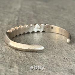 Vintage Native American ZUNI Turquoise Carinated Sterling silver Bracelet