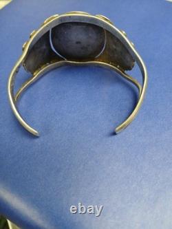 Vintage Native American Zuni Red Bird Sterling Cuff Bracelet Classy Stylish