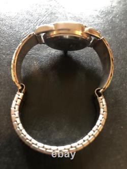 Vintage Native American Zuni Sterling Silver Ladies Watch Tips Bracelet Jewelry