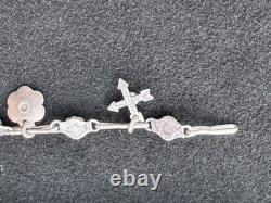 Vintage Native American Zuni Sterling Silver Turquoise Bracelet