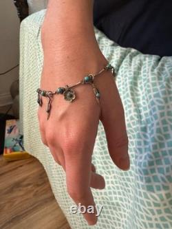 Vintage Native American Zuni Sterling Silver Turquoise Bracelet