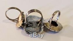 Vintage Native American and Southwestern Sterling Silver Ring Lot