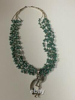 Vintage Native American jewelry solid 925 Sterling and turquoise