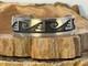 Vintage Native Hopi Sterling Silver Overlay Stamped Cuff Bracelet-2358.25