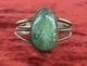 Vintage Native Navajo Ceririllos Turquoise Sand Cast Silver Bracelet Cuff
