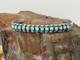 Vintage Native Navajo Sterling Silver Turquoise Snake Eye Cuff Bracelet-2390.26
