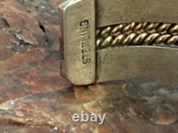 Vintage Native Navajo Sterling Silver with12K GF Accents Cuff Bracelet-1955.26