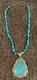 Vintage Native R. C. Little Sterling Silver Turquoise Beaded Necklace Pendant