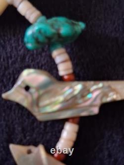 Vintage Native Two Strand Fettish Necklace 24 72 Total Carved Animals