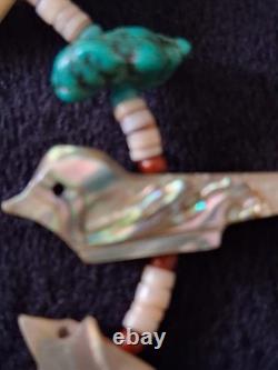Vintage Native Two Strand Fettish Necklace 24 72 Total Carved Animals